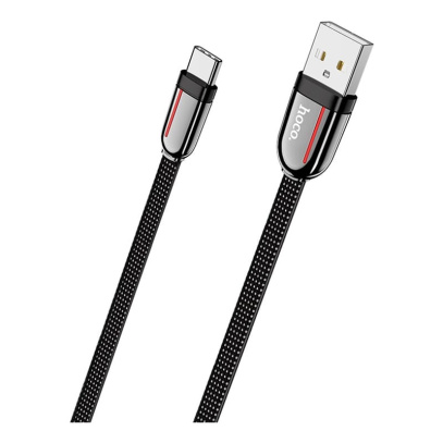USB кабель hoco. CLOTH BRAIDED 1,2 м Туре-С (U74) Черный