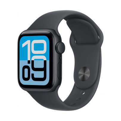 Apple Watch SE 3 (2025), 44 мм корпус из алюминия цвета «Midnight», ремешок Sport Band размера M/L цвета «Midnight»