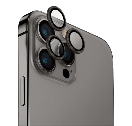 Защитное стекло для камеры iPhone 15 Pro UNIQ OPTIX Camera Lens protector Aluminium (IP6.1P(2023)-ALENSGRY) Серый