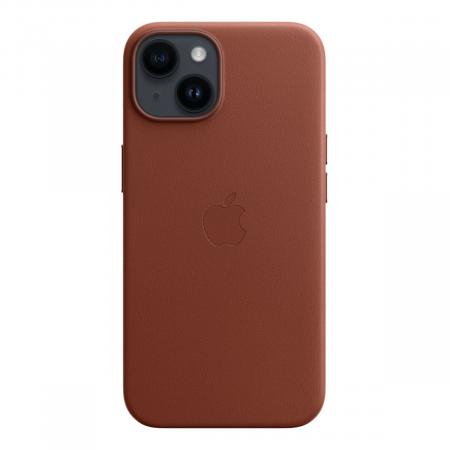 Чехол Leather Case MagSafe для Apple iPhone 14 «Umber»