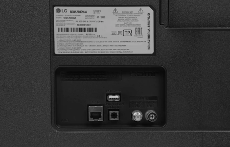 Телевизор LG 50" 4K UHD, 60 Гц, UND (50UA75009LA.ARUG) Black, чёрный