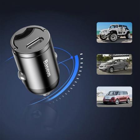 АЗУ Baseus 2 USB Fast Charger 30W Type-C Port Tiny Star Mini PPS (VCHX-B0G) Черный