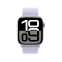 Apple Watch Series 10, 42 мм корпус из алюминия цвета «Silver», ремешок Sport Loop цвета «Blue Cloud»