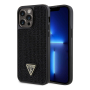 Чехол Guess для iPhone 15 Pro Max Diamond Rhinestone Triangle metal logo Hard (GUHCP15XHDGTPK) Черный
