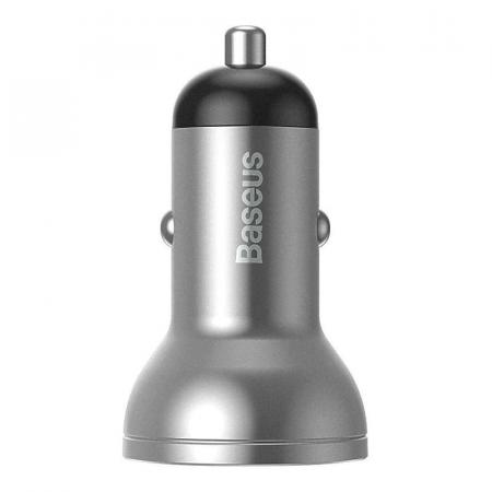 Автомобильное ЗУ 2xUSB Baseus Digital Display VCBXA-S (CCBX-0S) Серый