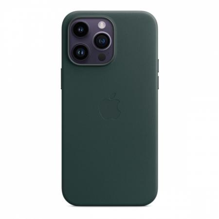 Чехол Leather Case MagSafe для Apple iPhone 14 Pro Max «Forest Green» Зеленый