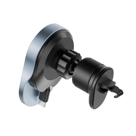 Автомобильный держатель с беспроводной зарядкой WiWU Strong Magnetic Wireless Charging Car Mount + Charging Cable (CH-315) Черный
