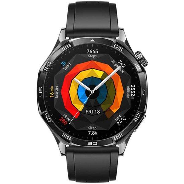 Часы HUAWEI Watch GT 5 Black, 46 мм, цвет корпуса чёрный, цвет ремешка чёрный
