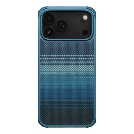 Чехол для iPhone 17 Pro Pitaka Aramid ProGuard Case (KI1703MGP) Moonrise, синий