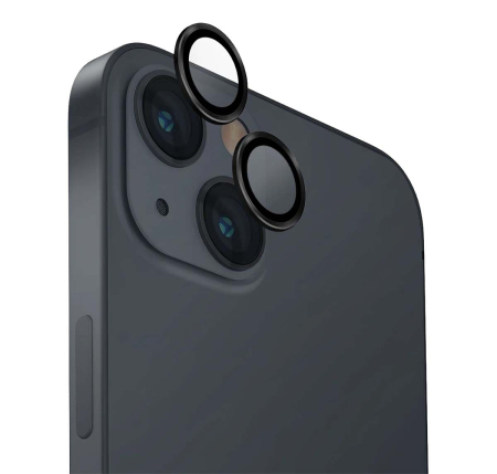 Защитное стекло для камеры iPhone 14/14 Plus UNIQ OPTIX Camera Lens protector Aluminium (IP6.1-6.7M-LENSBLK) Черный