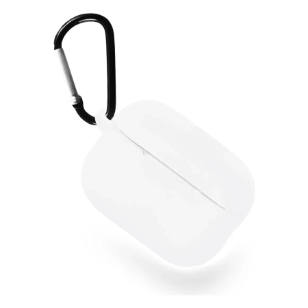 Чехол для AirPods Pro 3 Gurdini Soft Touch c карабином Белый