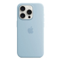 Чехол Silicone Case для Apple iPhone 15 Pro с MagSafe Light Blue, нежно голубой