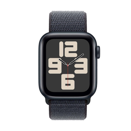 Apple Watch SE (2024), 44 мм корпус из алюминия цвета «Midnight», ремешок Sport Loop цвета «Ink»