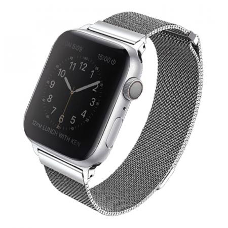 Ремешок UNIQ для Apple Watch 38/40/41 мм Dante Strap Mesh Steel (40MM-DANSIL) Серебристый