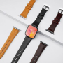 Кожаный ремешок для Apple Watch 42/44/45/49 мм WiWU (Wi-WB003) Coffee, темно-коричневый
