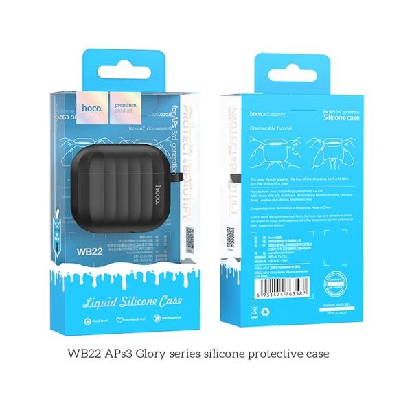 Чехол для AirPods 3 hoco. (WB22) Черный