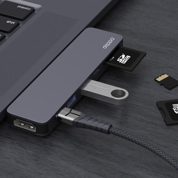 USB-C адаптер Deppa для MacBook 7в1 (73121) Графит