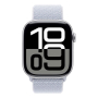 Apple Watch Series 10, 46 мм корпус из алюминия цвета «Silver», ремешок Sport Loop цвета «Blue Cloud»