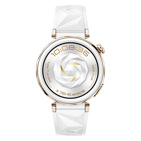 Умные часы HUAWEI Watch GT 5 Pro White, 42 мм, цвет корпуса белый/золотой, цвет ремешка белый