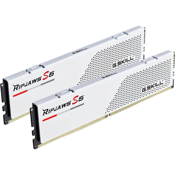 Оперативная память G.SKILL Ripjaws S5 F5 5200J4040A48GX2 RS5W DDR5 96GB 5200MHz CL40 UDIMM 2x48GB RGB White