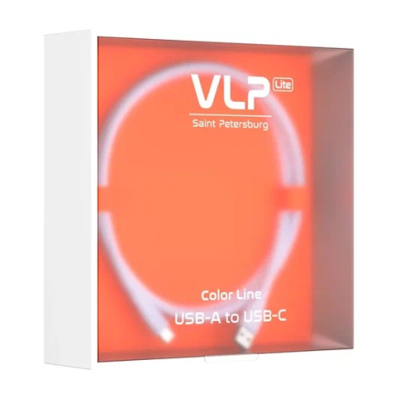 Дата-кабель VLP LITE Color Line USB-A to USB-C, 60W, 1 м Белый
