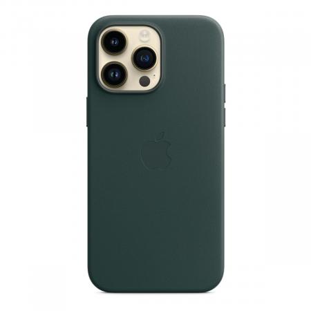 Чехол Leather Case MagSafe для Apple iPhone 14 Pro Max «Forest Green» Зеленый