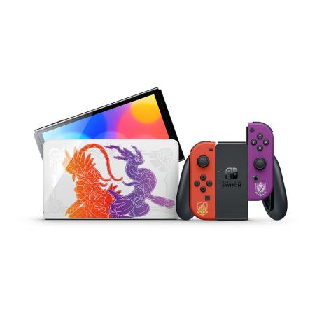Игровая консоль Nintendo Switch OLED 64Gb Pokemon Skarlet and Violet Edition, красный/фиолетовый