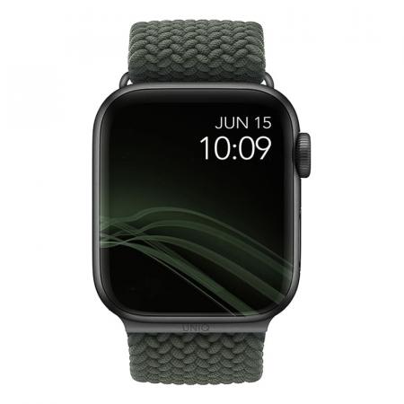 Ремешок UNIQ для Apple Watch 42/44/45 мм ASPEN Strap Braided (44MM-ASPGRN) Зеленый